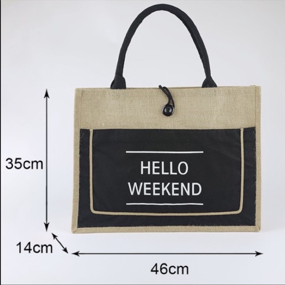 NWT HELLO WEEKEND TOTE - Picture 2 of 5